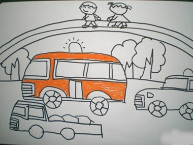 小汽车简笔画：老爷车